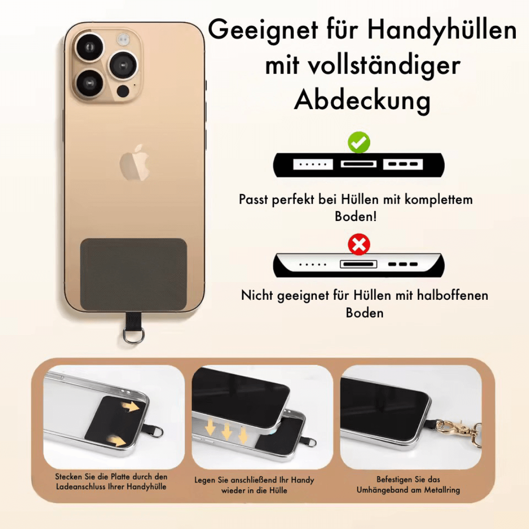 Immer alles griffbereit – mit dem universellen Handy-Umhängeband 📱✨