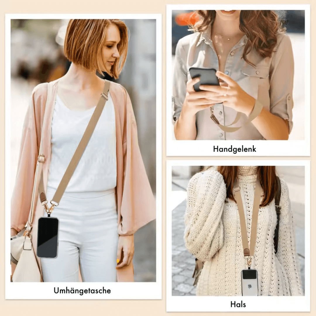 Immer alles griffbereit – mit dem universellen Handy-Umhängeband 📱✨