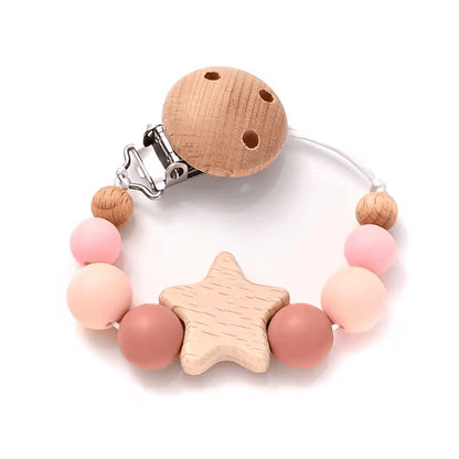 🌟 Stylische Schnullerkette mit Holzclip & Silikonperlen – praktisch, sicher & einfach süß! 🌟