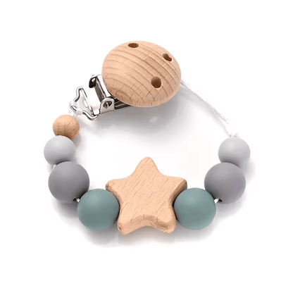 🌟 Stylische Schnullerkette mit Holzclip & Silikonperlen – praktisch, sicher & einfach süß! 🌟
