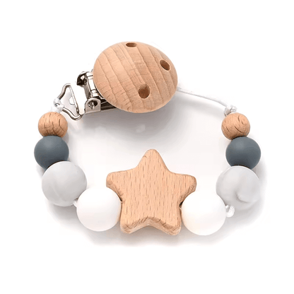 🌟 Stylische Schnullerkette mit Holzclip & Silikonperlen – praktisch, sicher & einfach süß! 🌟