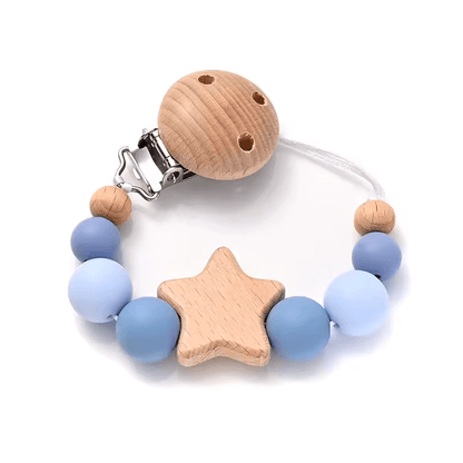 🌟 Stylische Schnullerkette mit Holzclip & Silikonperlen – praktisch, sicher & einfach süß! 🌟