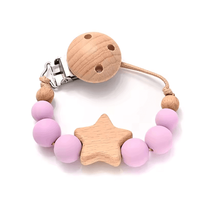 🌟 Stylische Schnullerkette mit Holzclip & Silikonperlen – praktisch, sicher & einfach süß! 🌟