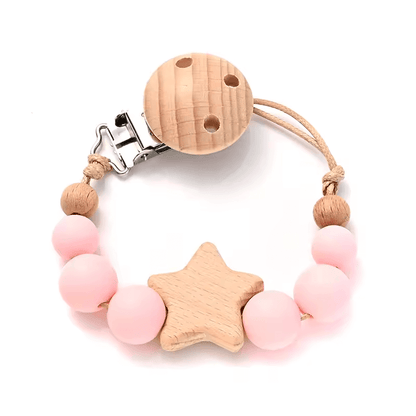 🌟 Stylische Schnullerkette mit Holzclip & Silikonperlen – praktisch, sicher & einfach süß! 🌟